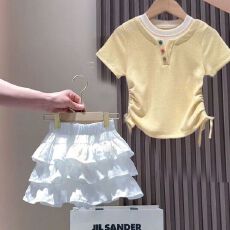 批发<b class='q'>女</b><b class='q'>童</b>超好看<b class='q'>夏装</b>裙子套装2026新款薄款洋气儿童假两件短袖短裙