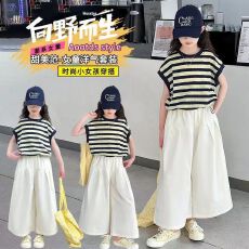 批发<b class='q'>女童</b>夏<b class='q'>季</b><b class='q'>套装</b>2026新款中大童洋气棉质宽松阔腿裤两件套<b class='q'>女童</b>夏<b class='q'>装</b>