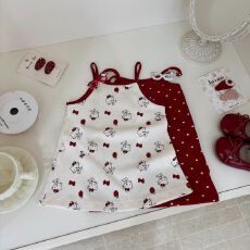 批发女童kt猫吊带裙女宝宝连衣裙韩版夏季新款童装儿童背心裙子薄款潮