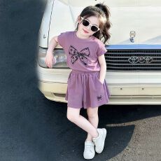 批发女<b class='q'>童</b><b class='q'>夏装</b><b class='q'>套装</b>2026新款女孩中大<b class='q'>童</b>洋气运动儿<b class='q'>童</b>短袖<b class='q'>夏</b>季两件套短裤