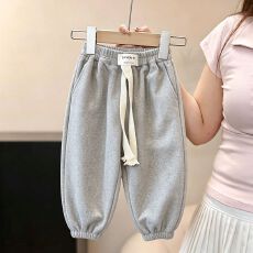 批发儿童裤子春秋新款<b class='q'>男</b>女童运动百搭长裤中小童洋气韩版休闲束脚卫裤