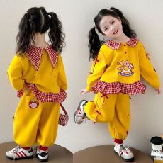 批发<b class='q'>女</b>童卡通<b class='q'>卫衣</b>套装秋季2026新款洋气爆款<b class='q'>宝宝</b>春秋春装儿童两件套