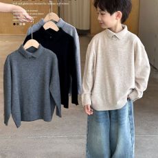 批发男童毛衣春秋冬2026新款韩版儿童针织打底衫男孩中大童上衣帅气潮