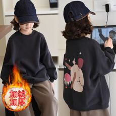 批发女童卫衣加绒款2026款洋气儿童秋冬装上衣男童童装T恤长袖中大童
