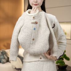 批发2026新款秋冬慵懒风女童针织套头毛衣韩版宽松上衣开衫外套保暖服