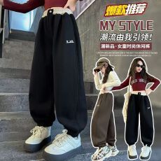 女童裤子春秋2026新款儿童春装外穿休闲裤中大童春季束脚运动卫裤