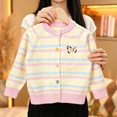 2026新款洋气儿童宝宝女童针织开衫上衣甜美毛衣外套针织衫外套潮