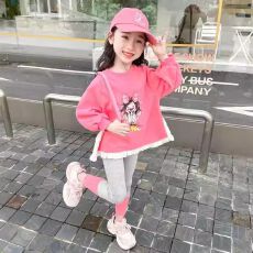 批发女童后背蝴蝶结套装春秋款2026新款<b class='q'>儿童</b>洋气打底<b class='q'>裤</b>初秋季女孩秋装