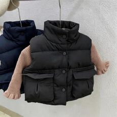 批发韩国女<b class='q'>宝宝</b>棉马甲外套加厚秋冬小童男女童<b class='q'>冬</b>季马夹0-1-5岁面包服
