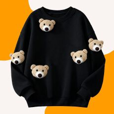 批发儿童春秋立体小熊玩偶长袖卫衣舒适<b class='q'>宝宝</b>柔软舒适宽松套头上衣