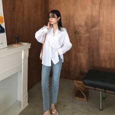 批发法式春秋季新款白色<b class='q'>衬衫</b>女内搭长袖设计感小众打底白<b class='q'>衬衫</b>上衣女