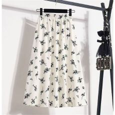 批发度假温柔风法式半身裙子女夏季韩版显瘦<b class='q'>大码</b>中长垂感a字大摆伞裙