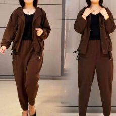 批发大码韩版休闲<b class='q'>套装</b>女秋冬季2025新款时尚洋气女装外套<b class='q'>哈伦裤</b>两件套