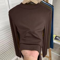 批发德绒薄绒小立领半高领<b class='q'>打底衫</b>t恤女<b class='q'>大码</b>秋冬百搭长袖修身内搭上衣