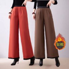 批发<b class='q'>外贸</b>新款复古羽绒棉裤冬季女士时尚加厚保暖休闲裤子高腰宽松<b class='q'>大码</b>