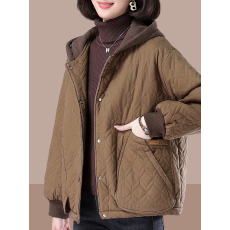 批发秋冬装连帽宽松棉服2025年新款<b class='q'>中年</b>女装加绒外套休闲加厚棉袄