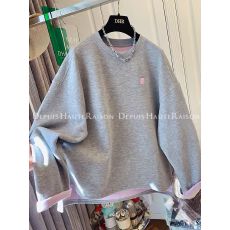 批发胖mm大码华棉复合韩版撞色卫衣高端宽松休闲上衣<b class='q'>女</b>2025秋冬新款