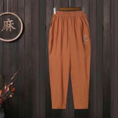批发冰丝棉麻九分<b class='q'>裤</b>妈妈休闲<b class='q'>裤</b>子夏季薄款哈伦<b class='q'>裤</b>高腰女<b class='q'>裤</b>宽松灯笼<b class='q'>裤</b>潮