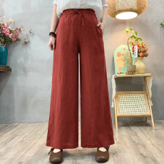 批发棉麻阔腿长<b class='q'>裤</b>新款休闲<b class='q'>裤</b>文艺中国风女复古垂感阔春夏宽松显瘦<b class='q'>裤</b>子