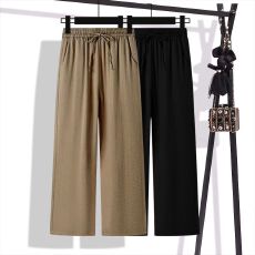批发冰丝棉麻<b class='q'>阔腿裤</b>女2026夏季舒适设计显瘦休闲宽松垂感百搭直筒<b class='q'>裤</b>