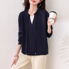 批发2026春秋装无帽正肩长袖卫衣女欧货宽松慵懒风打底内搭洋气上衣潮