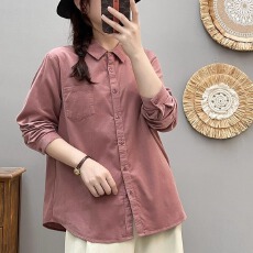 批发棉麻2026春季复古文艺全棉<b class='q'>衬衫</b>女韩版长袖休闲<b class='q'>娃娃领</b>棉麻<b class='q'>衬衣</b>上衣