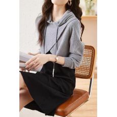 批发春季新款小香风<b class='q'>连衣裙</b>小个子时尚两件套装裙中长款大码休闲<b class='q'>卫衣</b>裙