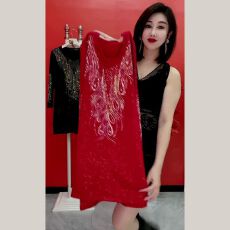 批发胖mm<b class='q'>大码</b>曼巴绵遮肉打底连衣裙2026春秋季新款圆领重工烫钻百搭裙