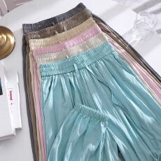 批发胖mm大码韩系冰丝运动夏季薄款高腰束脚防晒灯笼裤速干休闲<b class='q'>哈伦裤</b>