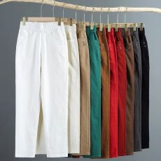 批发大码妈妈裤子春秋夏季中老年<b class='q'>女</b>裤全棉纯棉中年<b class='q'>女</b>士韩版宽松休闲裤