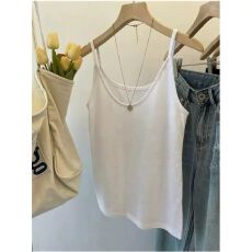 批发韩系雪花棉春夏<b class='q'>大码</b>吊带背心女胖mm外穿内搭宽松冰丝打底无袖上衣