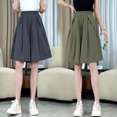 批发冰丝速干五分裙裤女夏季宽松显瘦阔腿山本裤小个子休闲<b class='q'>运动</b>短裤裙