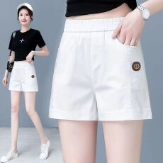 批发大码棉麻高腰短裤女夏薄款五分裤直筒裤宽松显瘦百搭<b class='q'>休闲</b>外穿<b class='q'>热裤</b>