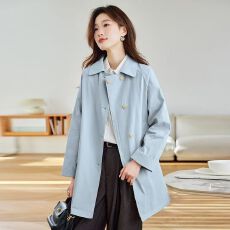 批发风衣女<b class='q'>中长款</b>2026春秋新款韩版今年流行上衣时尚宽松显瘦工装<b class='q'>外套</b>