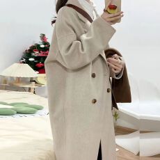 批发小香风加厚毛呢大衣女中长款秋冬2026新款洋气名媛小个子呢子外套