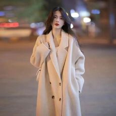 批发小香风加厚高档毛呢大衣女中长款秋冬季新款小个子气质呢子外套潮