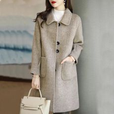 批发毛呢外套女2026秋冬新款小个子加厚韩版修身气质中长款呢子大衣潮
