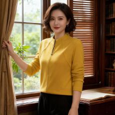 批发<b class='q'>妈妈装</b>德绒时尚洋气百搭拉链开衫2026秋冬新款长袖减龄气质上衣女