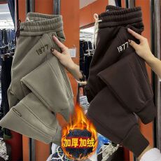 批发加绒\不加绒 秋冬加绒加厚女士裤子卫裤潮流时尚<b class='q'>运动</b>哈伦裤束脚裤