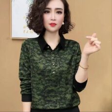 批发2026中老年女衬衫<b class='q'>秋装</b>新款洋气小衫时尚妈妈气质百搭遮肚长袖衬衣