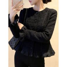 批发韩版小香风气质通勤女神范长袖外套女2026秋季百搭高级长袖上衣
