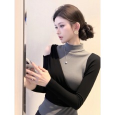 批发1*1螺纹德绒230克韩版长袖<b class='q'>T</b><b class='q'>恤</b>女修身显瘦时尚百搭打底衫