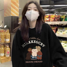 批发原版质量250g大卫衣外贸韩版秋装套头卫衣女高级感小众学生ins潮