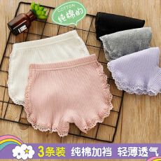 批发<b class='q'>女</b><b class='q'>童</b>安全裤防走光蕾丝儿童打底裤女孩<b class='q'>夏季</b>透气中大童纯棉平角内裤