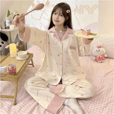 批发春季睡衣女仿棉薄款<b class='q'>长袖</b>长裤2026新款<b class='q'>家居服</b>可爱甜美学生春秋套装