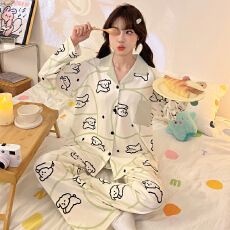 批发春季睡衣女仿棉薄款<b class='q'>长袖</b>长裤2026新款<b class='q'>家居服</b>可爱甜美学生春秋套装