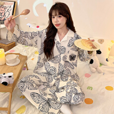 批发春季睡衣女仿棉薄款<b class='q'>长袖</b>长裤2026新款<b class='q'>家居服</b>可爱甜美学生春秋套装