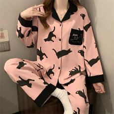 批发春季睡衣女仿棉薄款<b class='q'>长袖</b>长裤2026新款<b class='q'>家居服</b>可爱甜美学生春秋套装