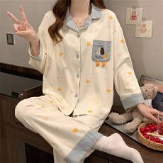 批发春季睡衣女仿棉薄款<b class='q'>长袖</b>长裤2026新款<b class='q'>家居服</b>可爱甜美学生春秋套装
