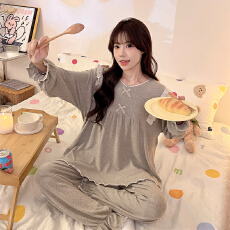 批发春季睡衣女羊绒<b class='q'>长袖</b>长裤2026新款<b class='q'>家居服</b>可爱外穿甜美秋冬保暖套装